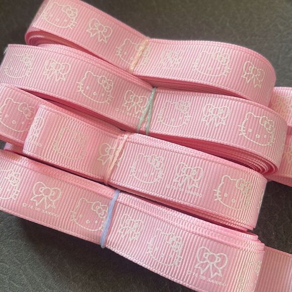 Grosgrain Ribbon 5/8” 5 yards yds 5/$20 NEW 1/2” bows bow making shipping print - Picture 1 of 4